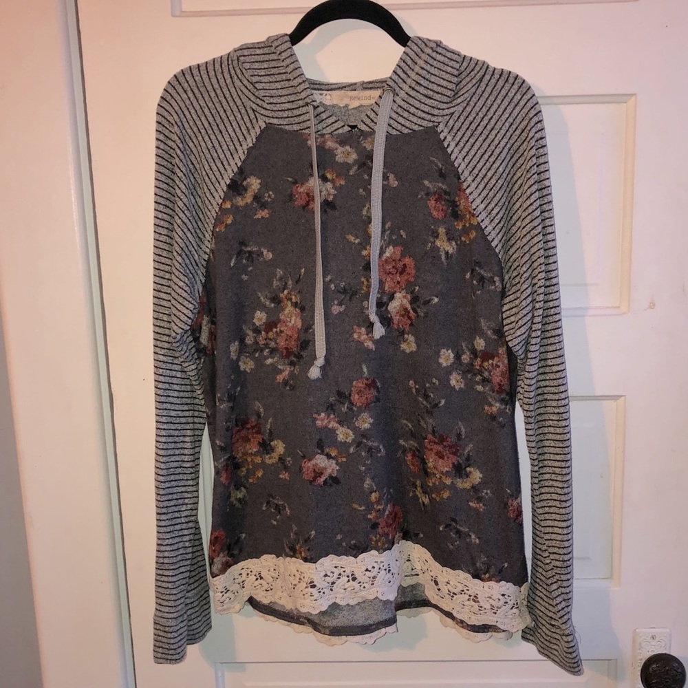 Soft Floral Rewind Hoodie!